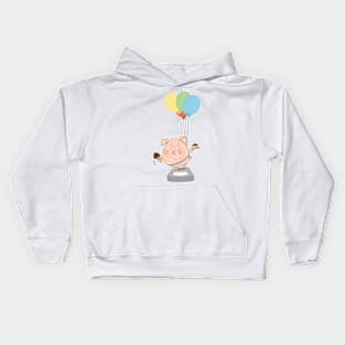 Pig on a diet Kids Hoodie